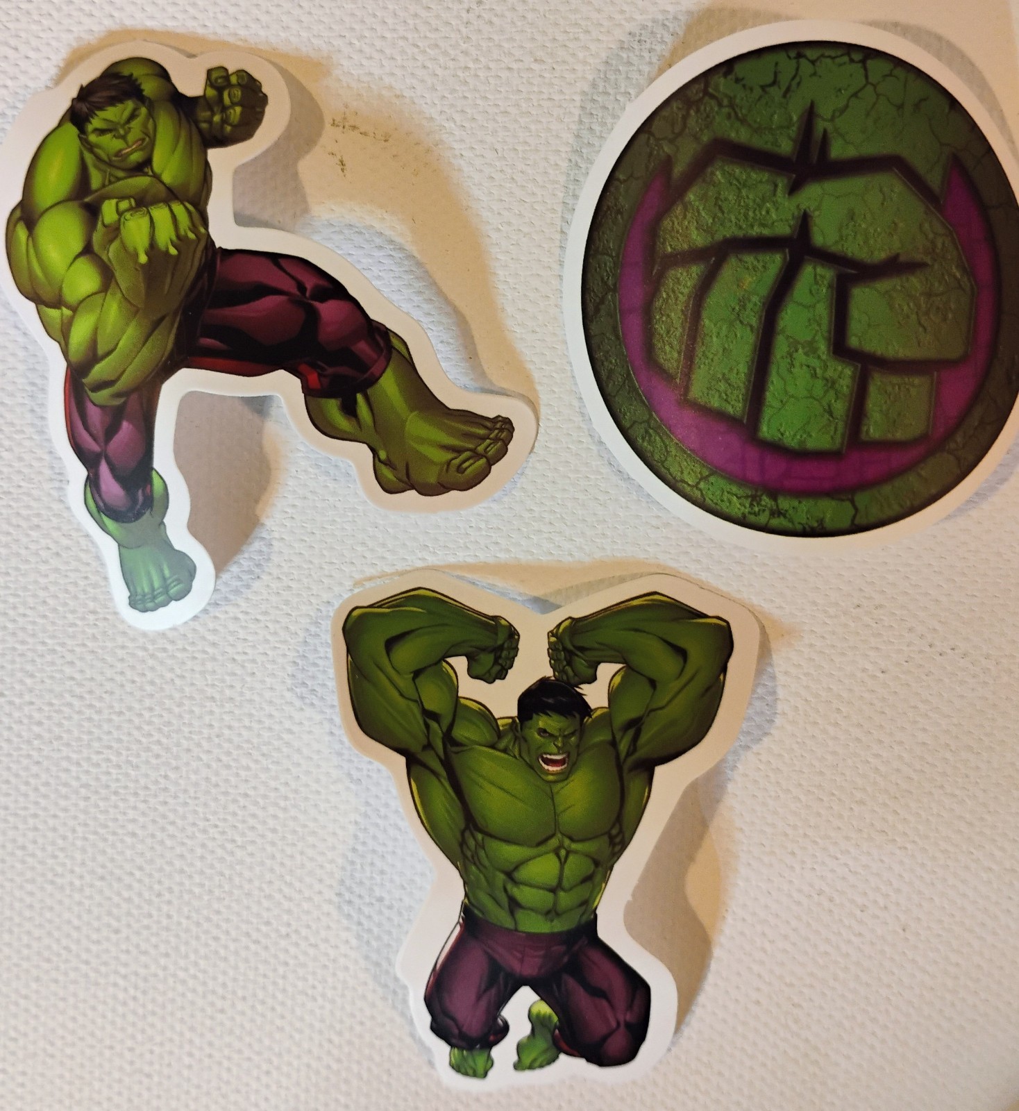 3 Custom Hulk Vinyl Stickers 2"