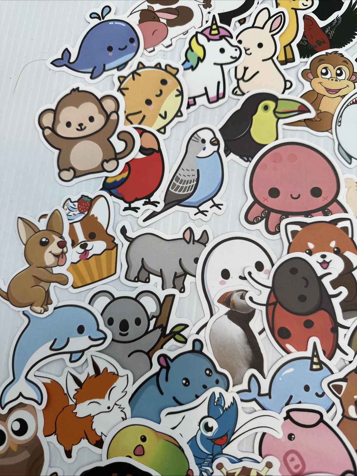 Lot Of 163 Random Small Animal Stickers Decals {HH}