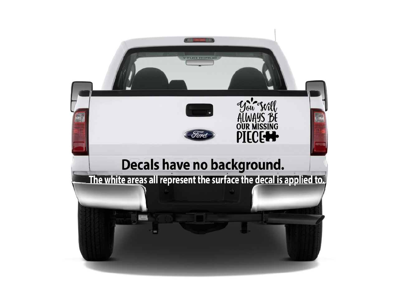 In Loving Memory -You Will Always Be My Missing Piece Sticker Decal Memorial
