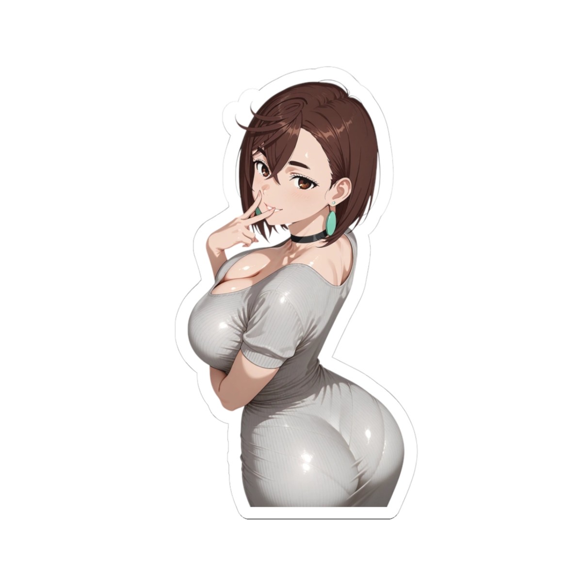 Cute Waifu Anime Sticker (AddMoreMyShopFor0.10Shipping) Momo Fan Art