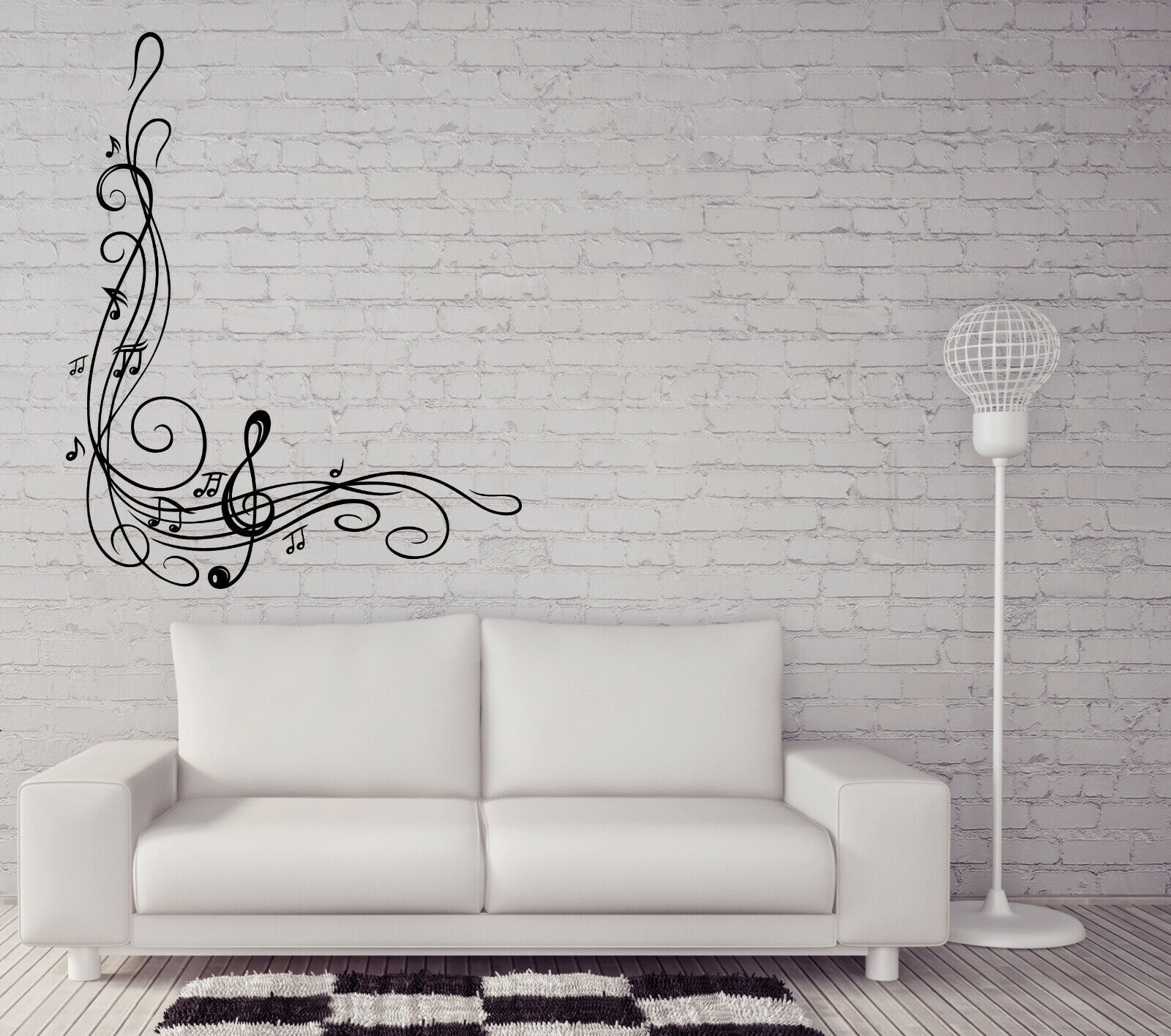 Vinyl Decal Wall Sticker Music Sheet Clef Musical School and Room Decor (n1336)