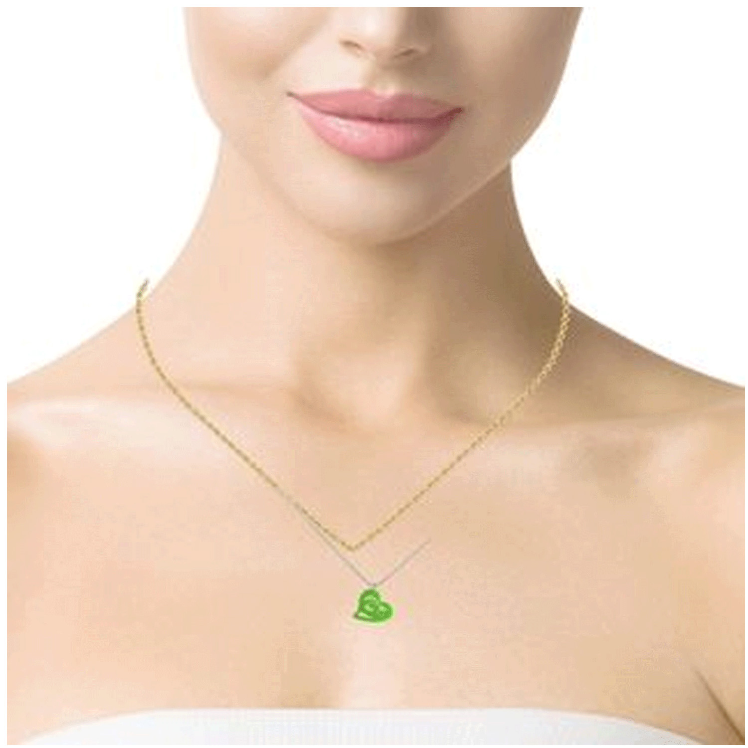 K10 Women's Necklace Love Green MormonOne Moment In Time LDS CTR