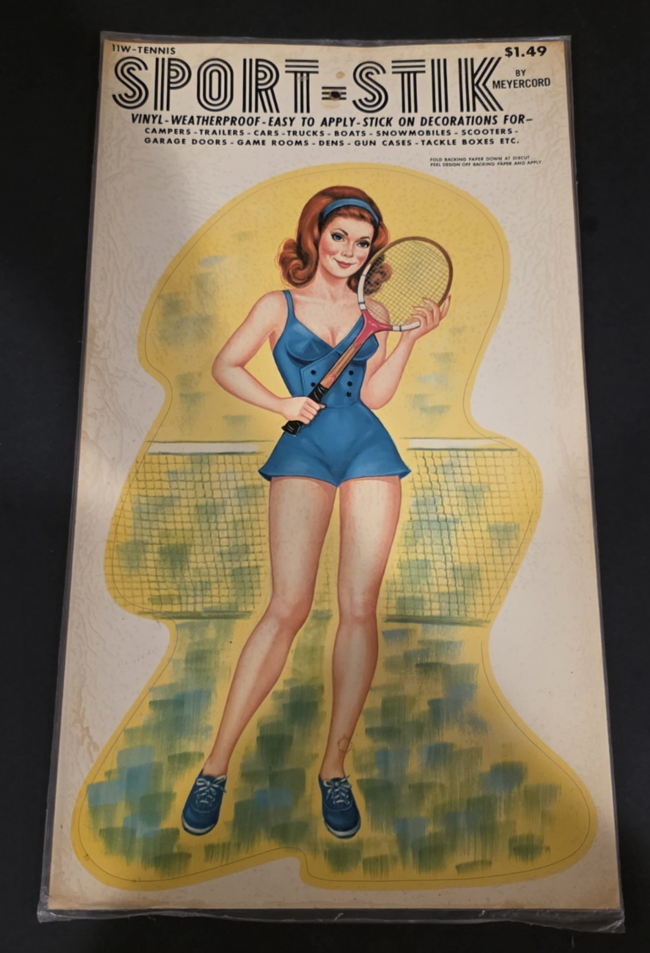 1960's-70's SPORT STIK Original Vinyl Sticker-Decal-UNUSED-Great Display-NOS