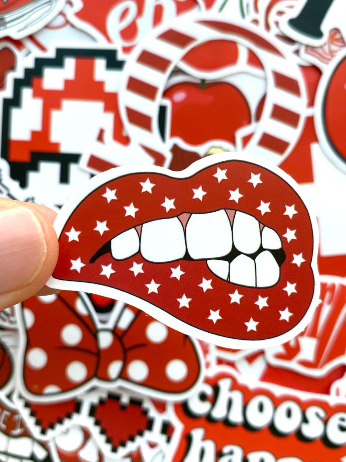 5-50 pcs Cute Red Kawaii Stickers, Animal New York Funny Quote Car Laptop Decals