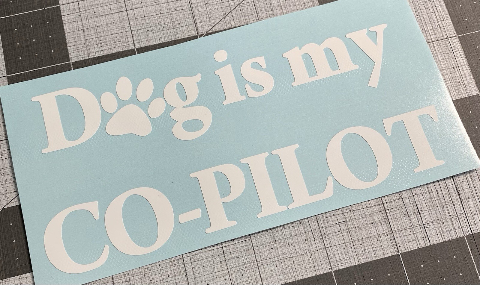 Vinyl Decal for Window – Dog is My Co-Pilot, Various Colors & Sizes