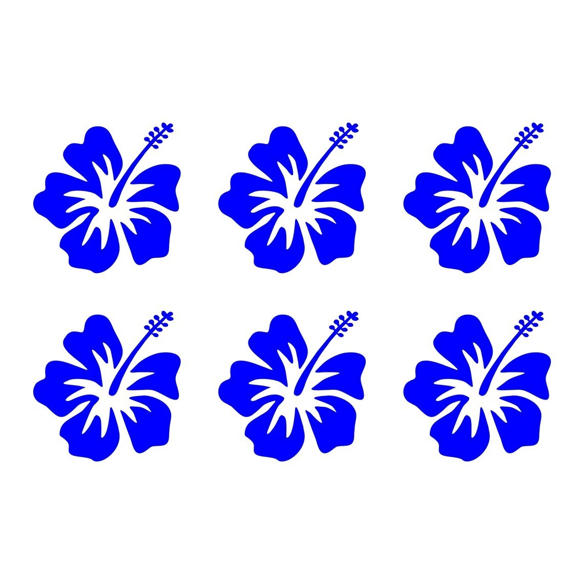 Hawaiian Hibiscus Flower Vinyl Decals