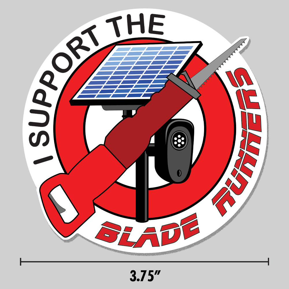 Anti-Flock Sticker "Blade Runners" Surveillance Camera Saw 3.75" Vinyl Decal
