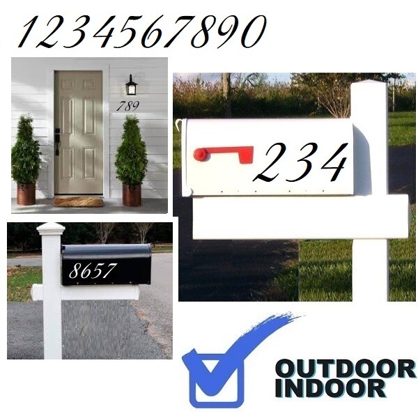 Mailbox Address locker Numbers Decal Sticker Window Door Wall Sign – GREAT VIBES