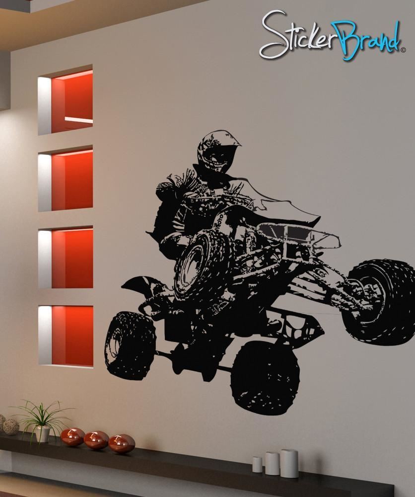 Quad Bike Motocross Vinyl Wall Decal Sticker. #JH242