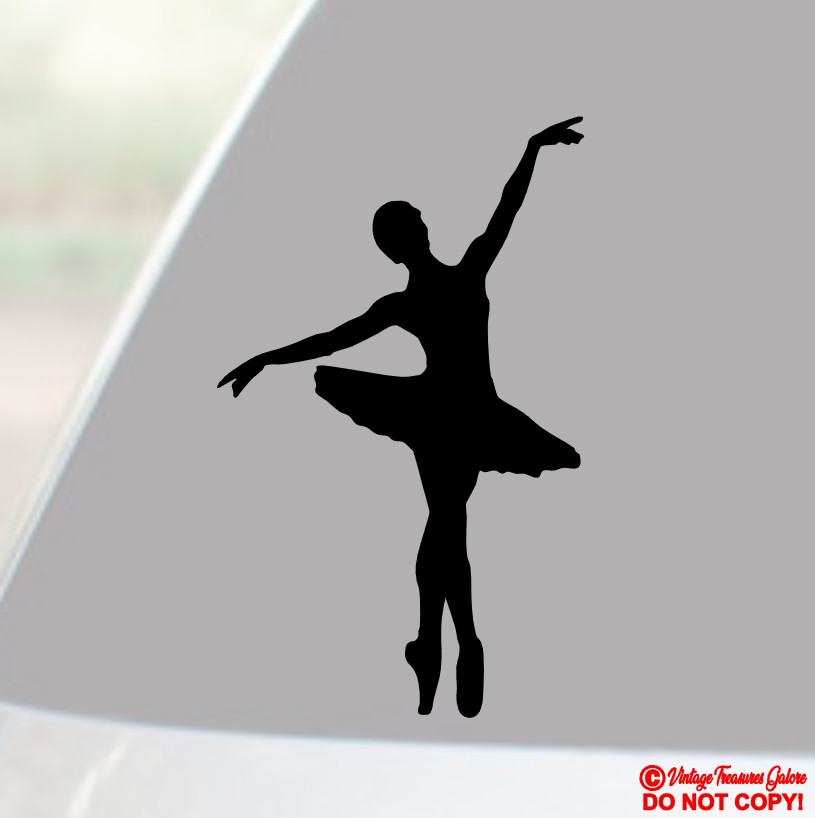 BALLERINA BALLET STUDIO DANCER Vinyl Decal Sticker Car Rear Window Wall Bumper