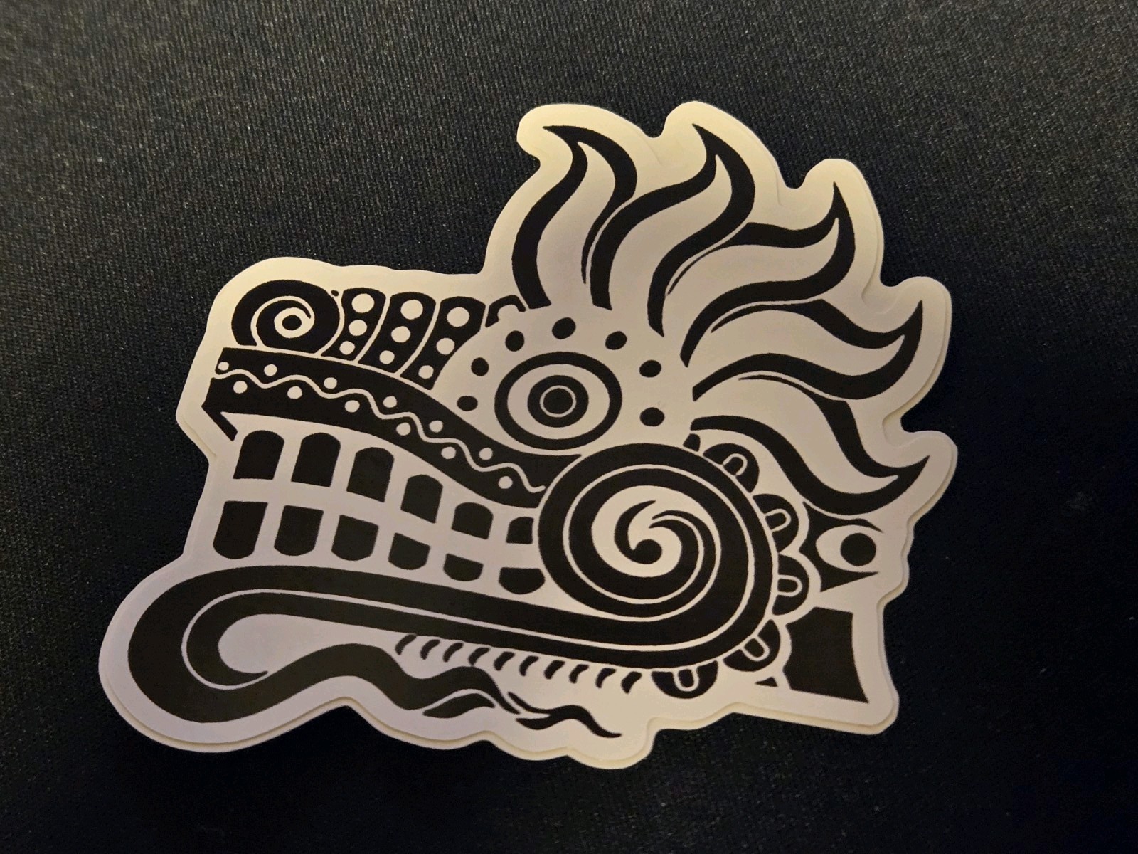 Quetzalcoatl 3 Inch Sticker Aztec God Mexico Black And White Laptop Ipad Car