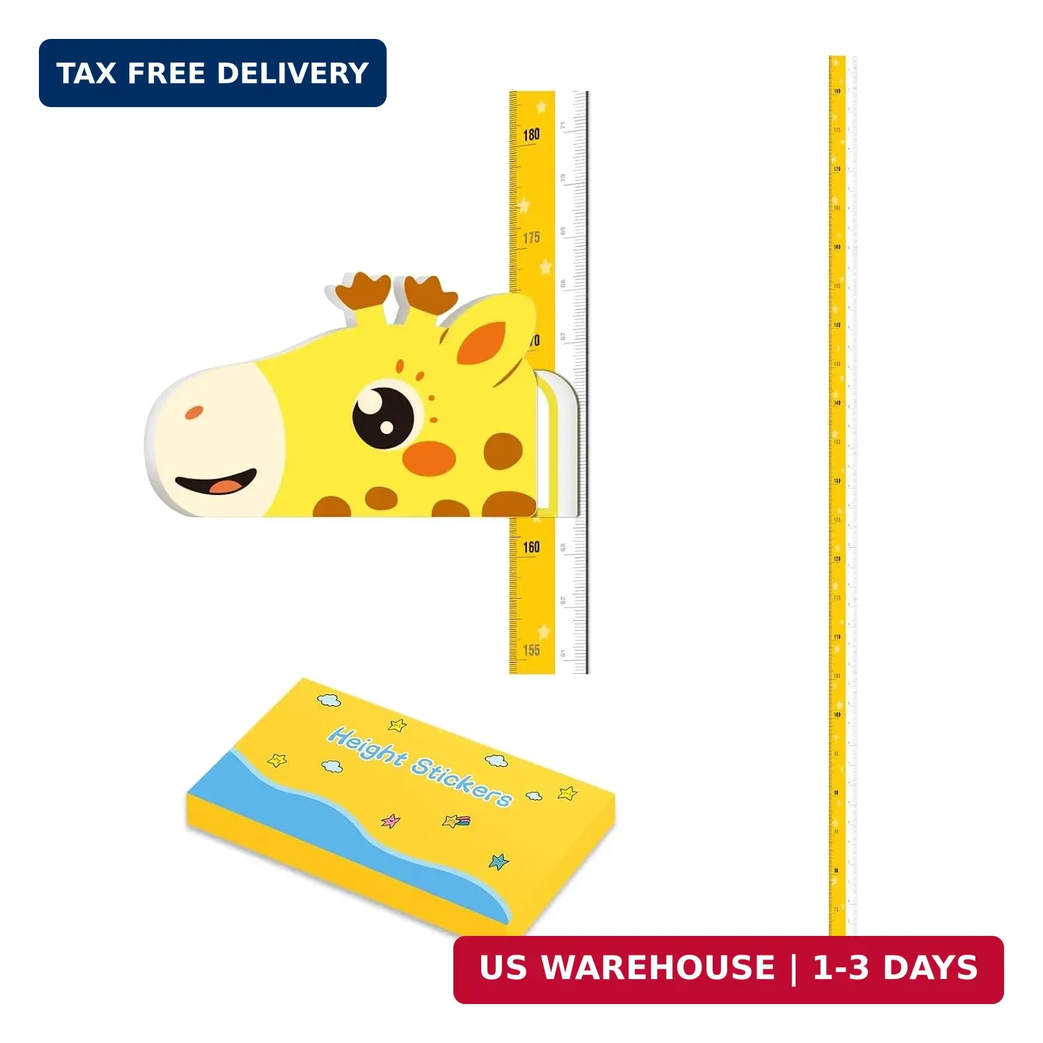 Kids Growth Chart Height Measure Wall Decal Animal Alphabet Stickers Giraffe Des