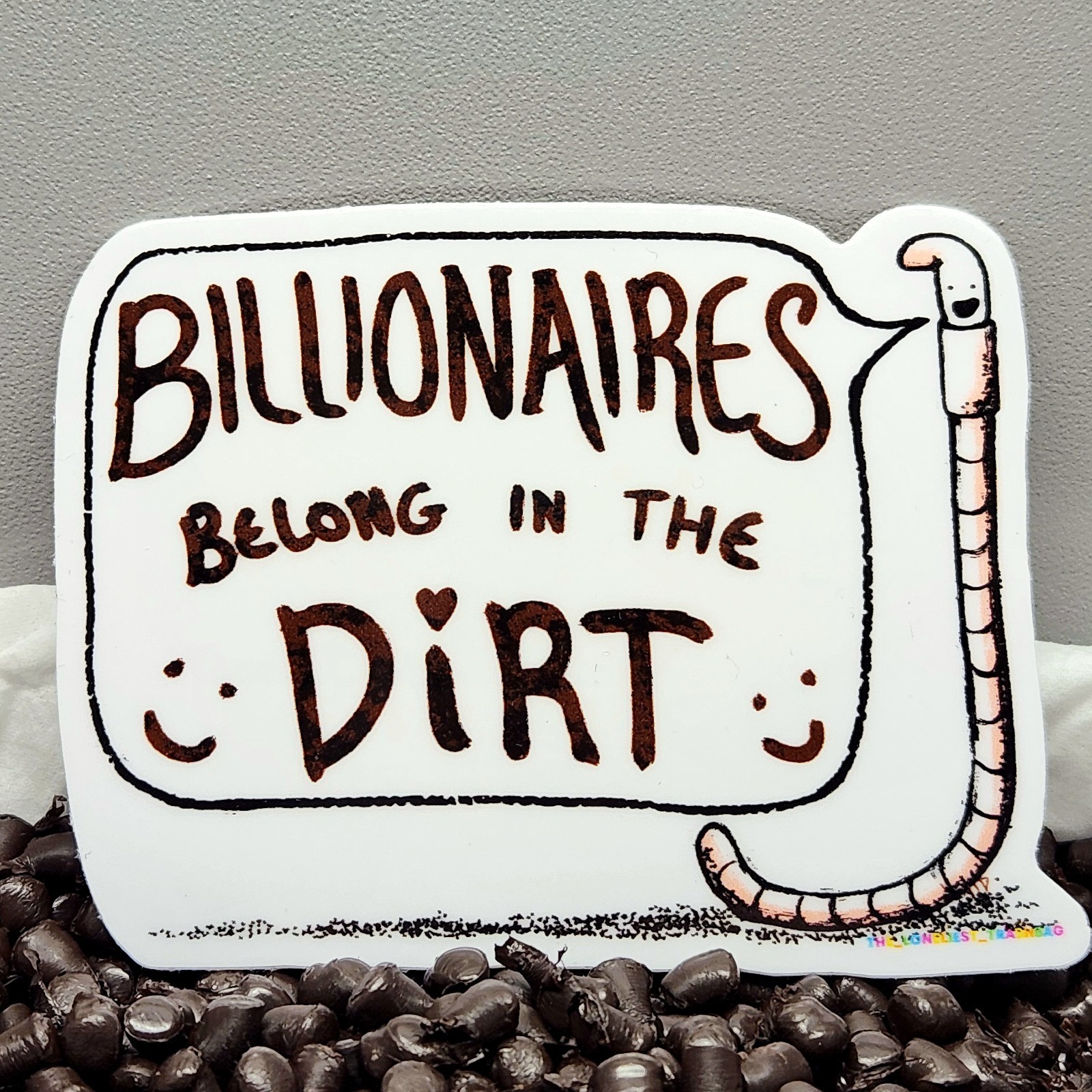 Funny Anti Billionaire Vinyl Punk Bumper sticker