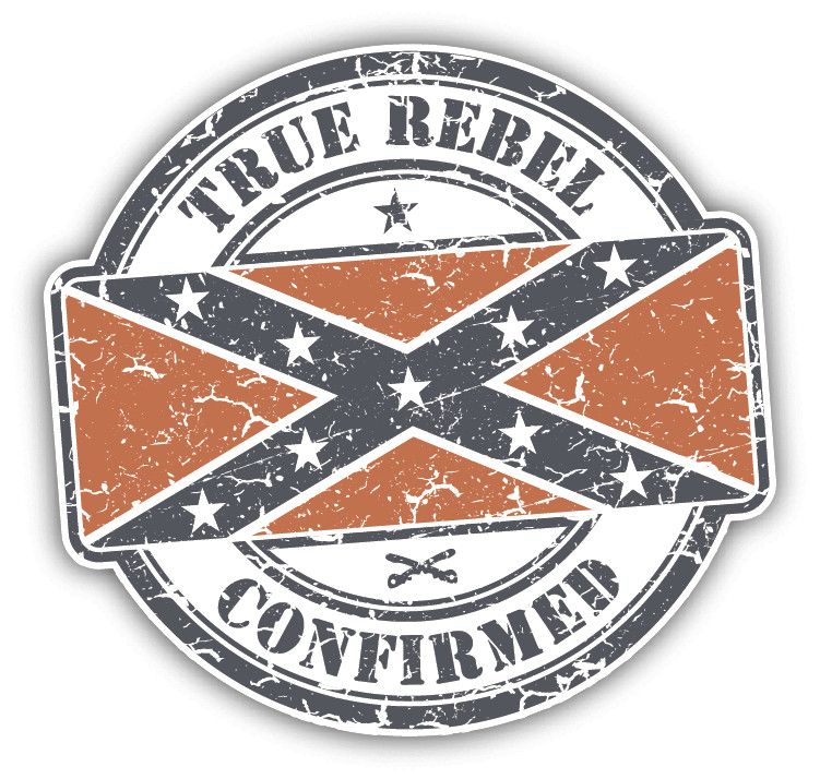 True Rebel Confirmed Grunge Stamp Car Bumper Sticker Decal