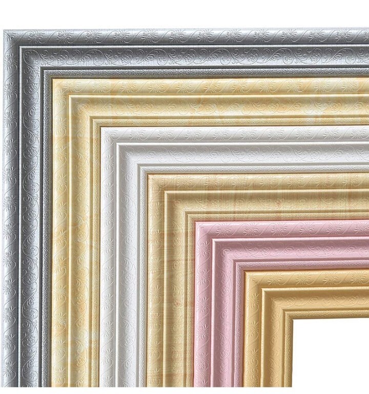 Cozylkx 90"X 3" Self Adhesive Flexible Foam Molding Trim, 3D Sticky Decorative