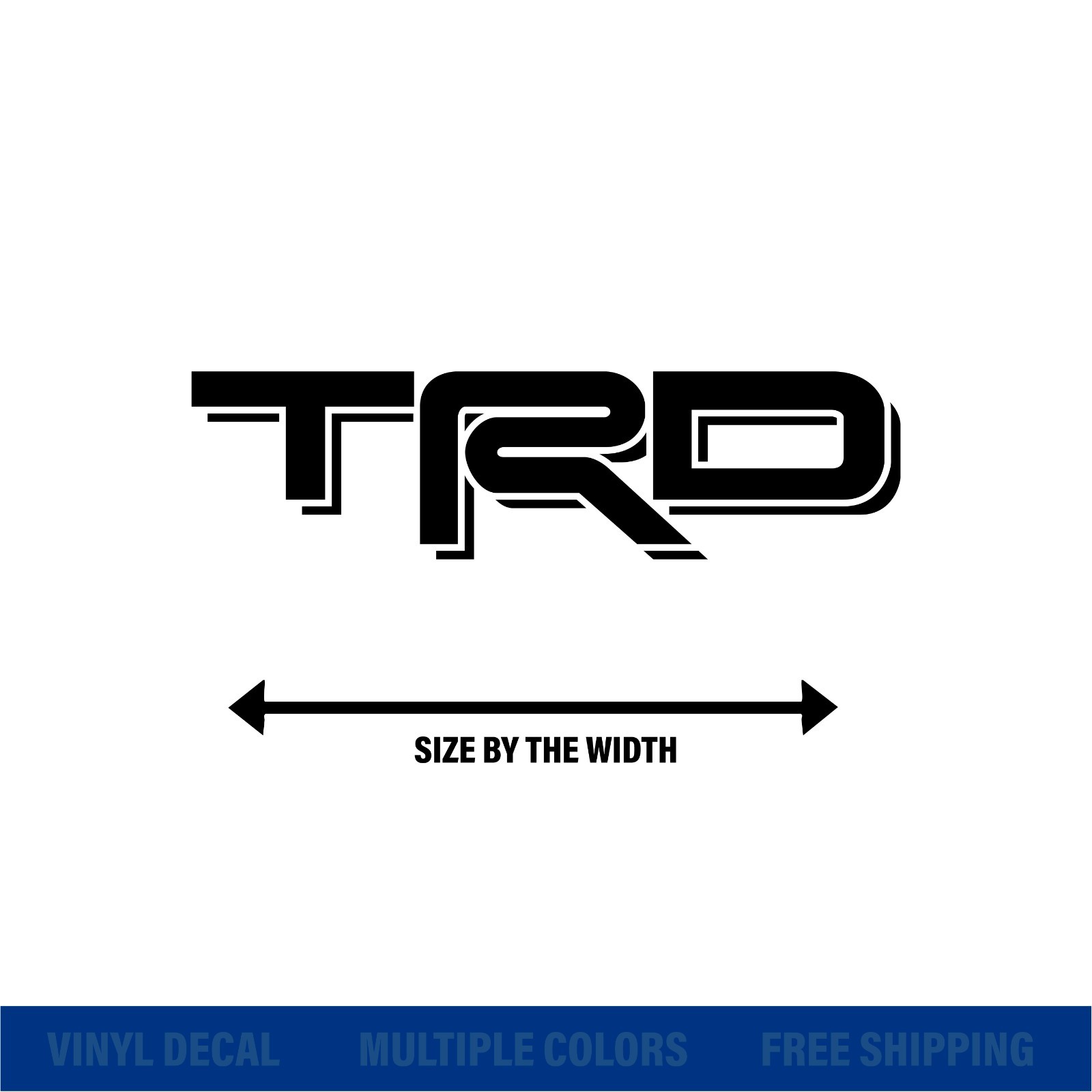 TRD Logo Decal 2 Pack Vinyl Sticker Toyota Racing Car Truck Window