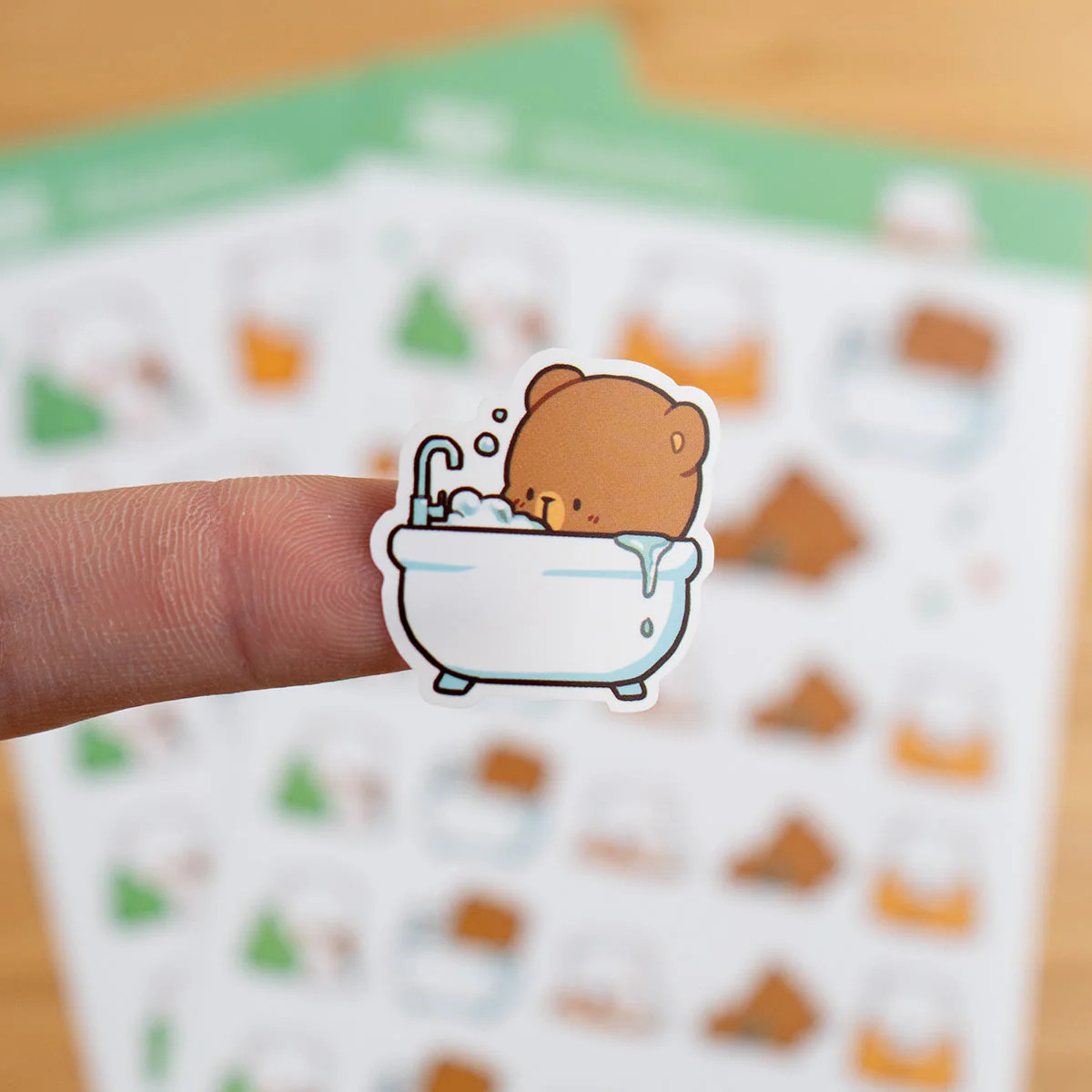 Milk Mocha Bear: Time to Relax Planner Sticker Sheets NEW