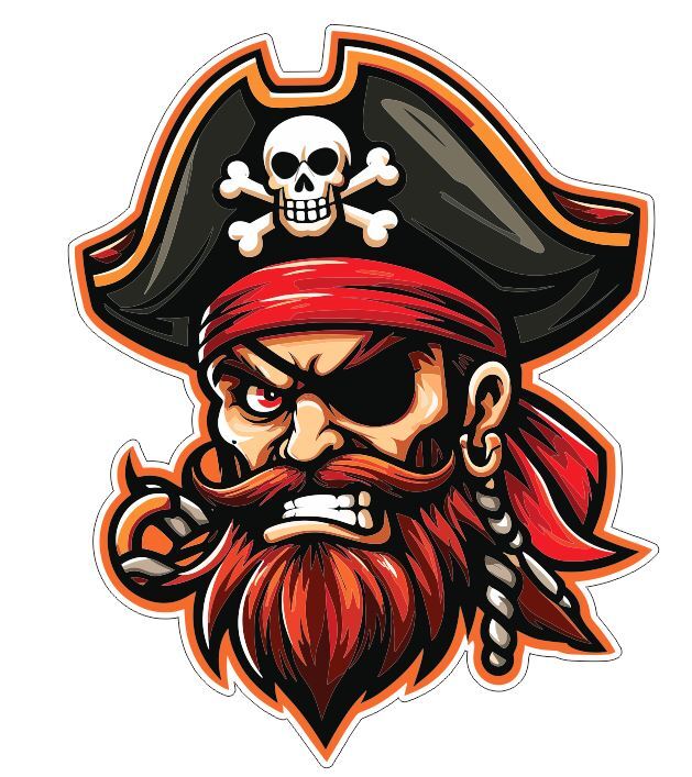 Pirate Sticker Stickers A154