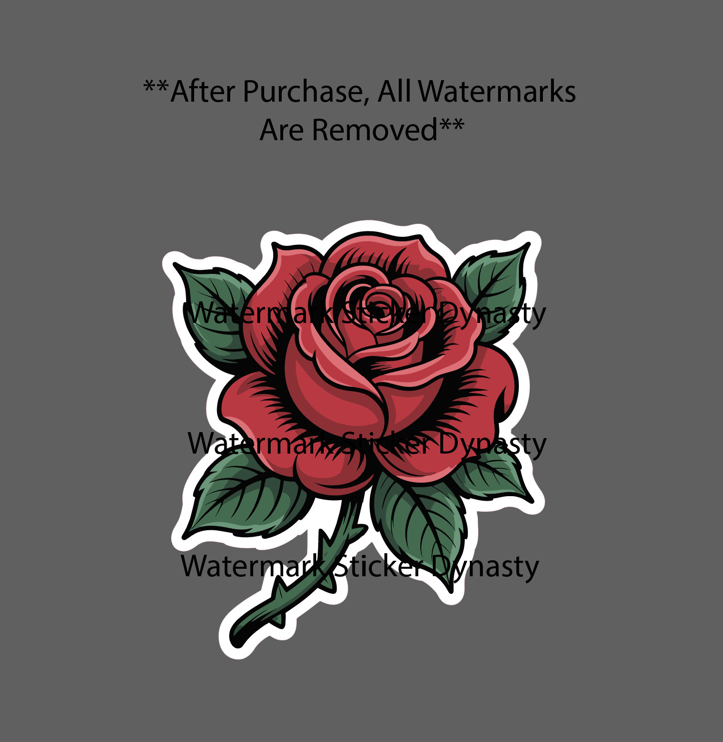 New School Rose Sticker Waterproof Decal Flower Floral Tattoo Art Gift NEW