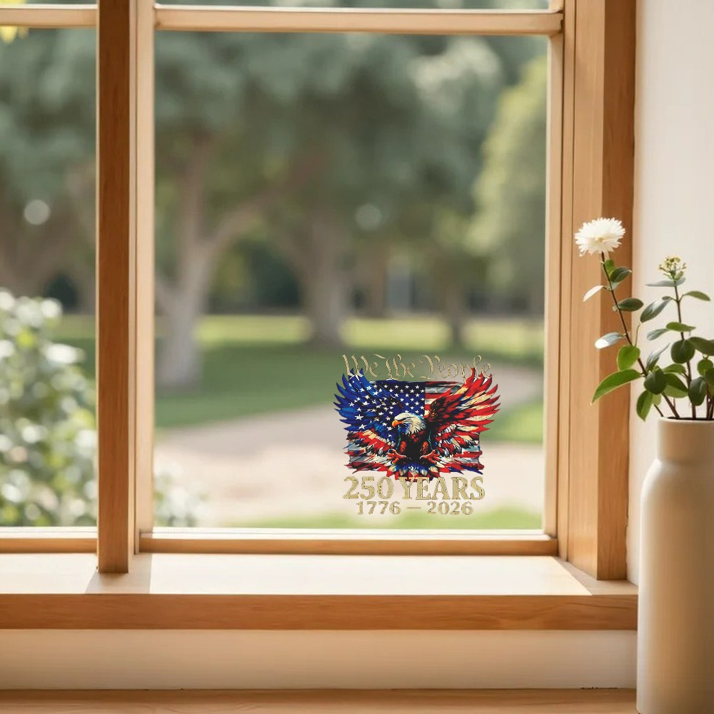 U.S. 250th Anniversary Sticker Waterproof Customizable for Window Car Laptop