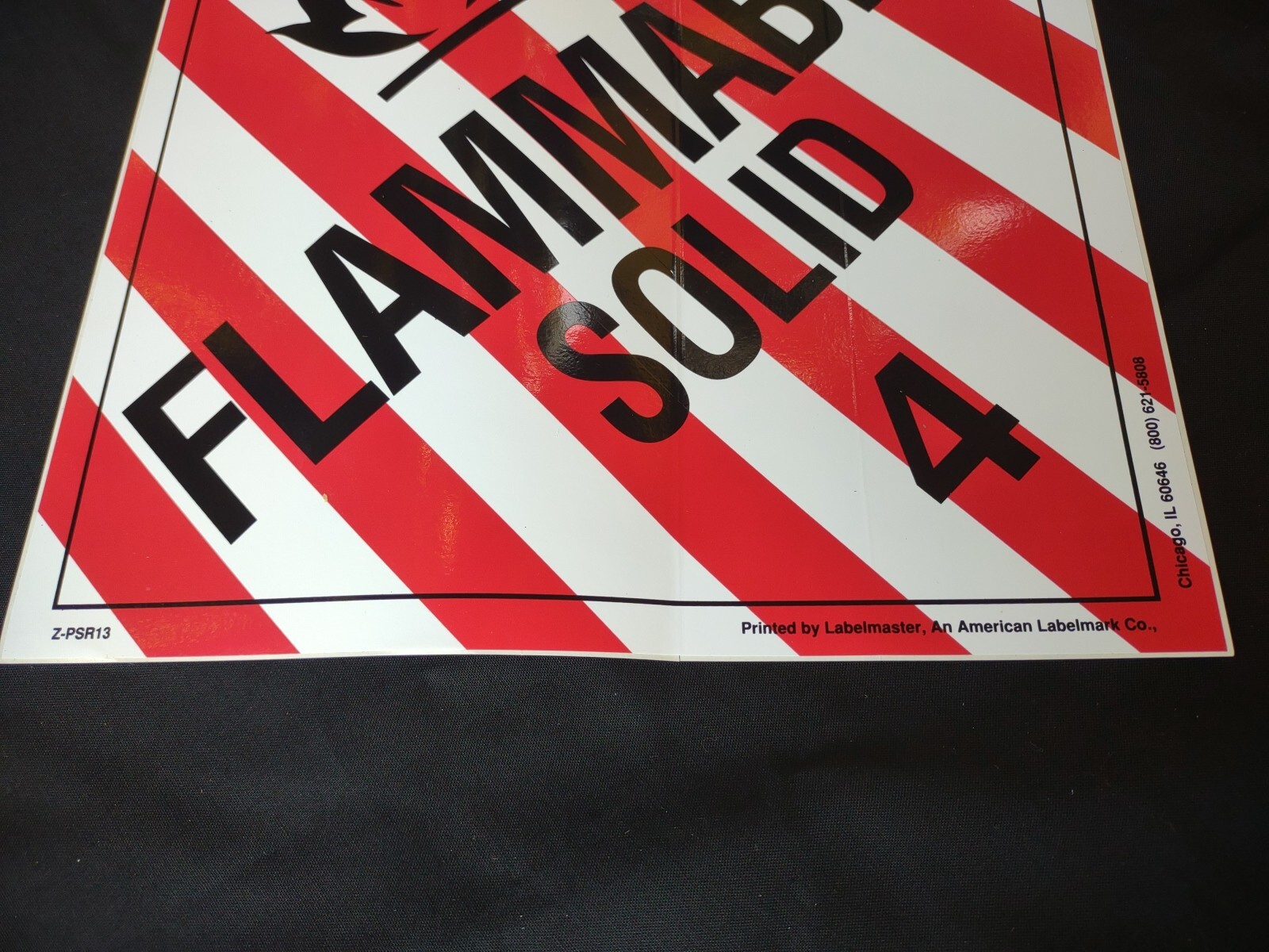 10 Pack FLAMMABLE SOLID Sticker Sign Decal 10 3/4 X 10 3/4" Red White Black