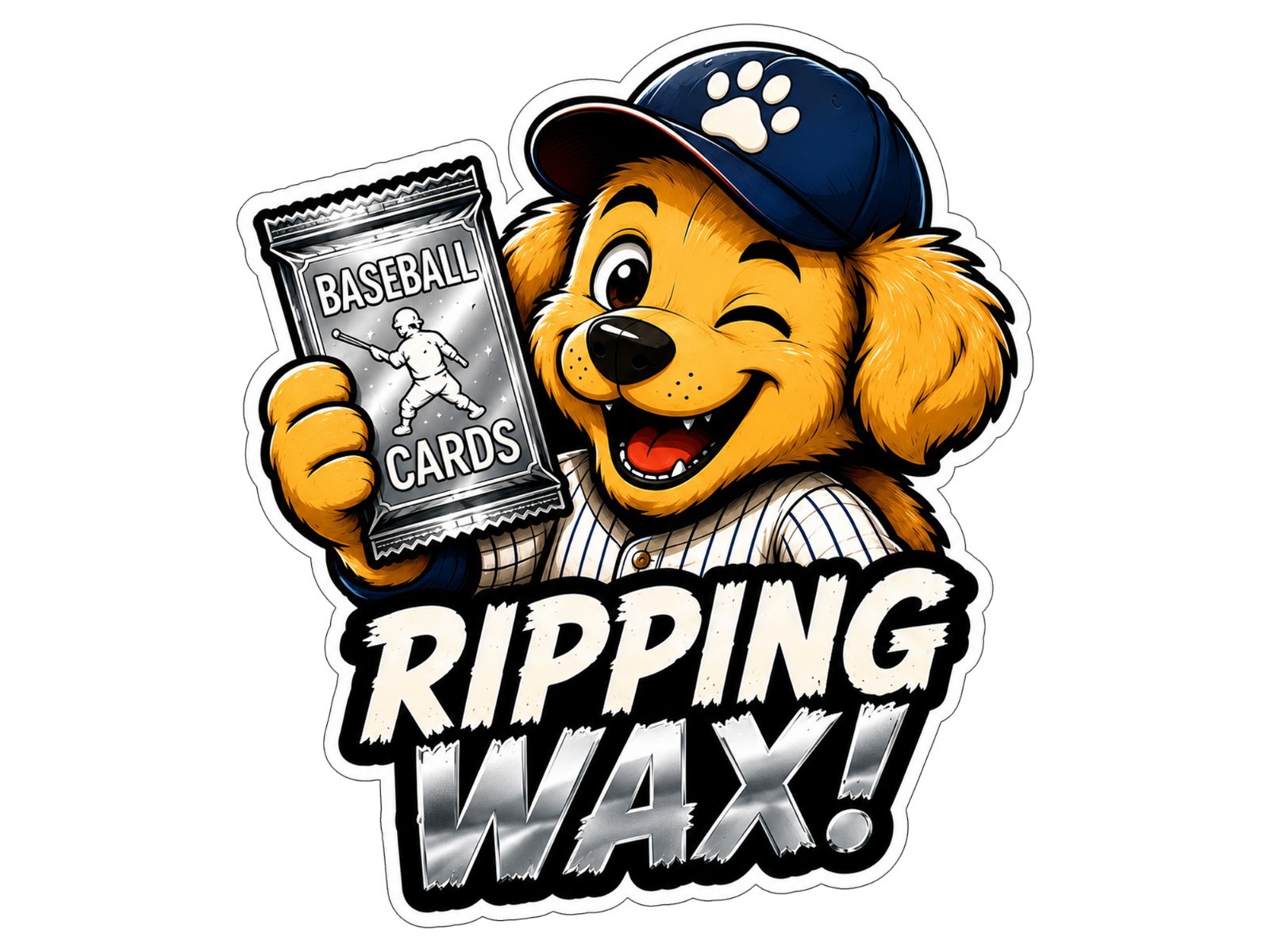Pack Dog Decal Sticker Trading Card Pack Opening Sticker Car Window Bottle