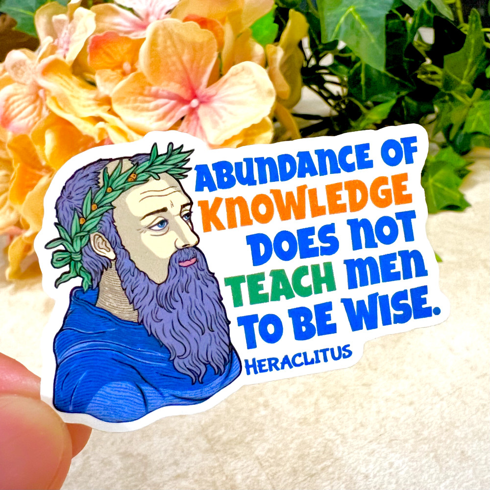 Heraclitus Motivational Quote Sticker 2pcs | Inspirational Quote Sticker | PI532