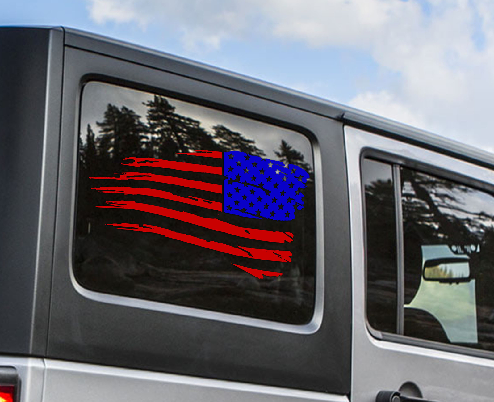 American Flag Red White and Blue Vinyl Decal