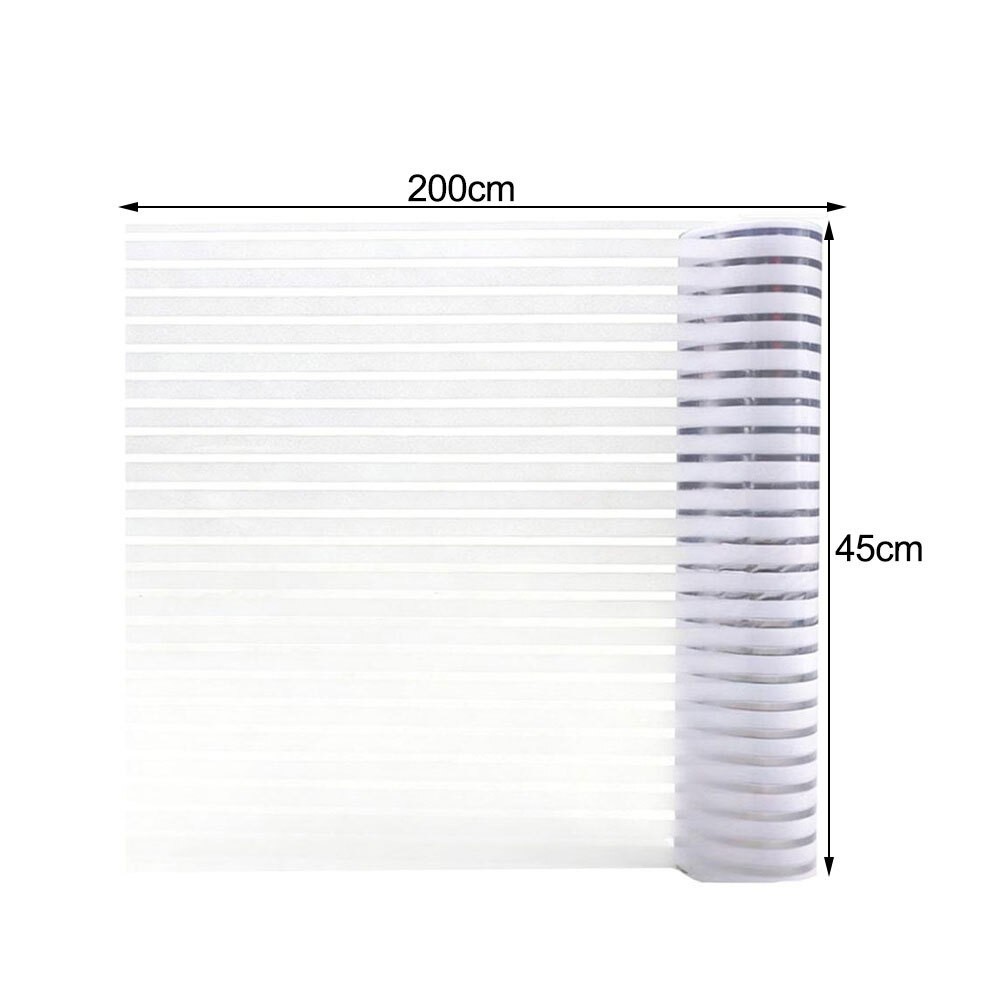 Static Cling Striped Privacy Film for Windows UV Blocking PVC Material