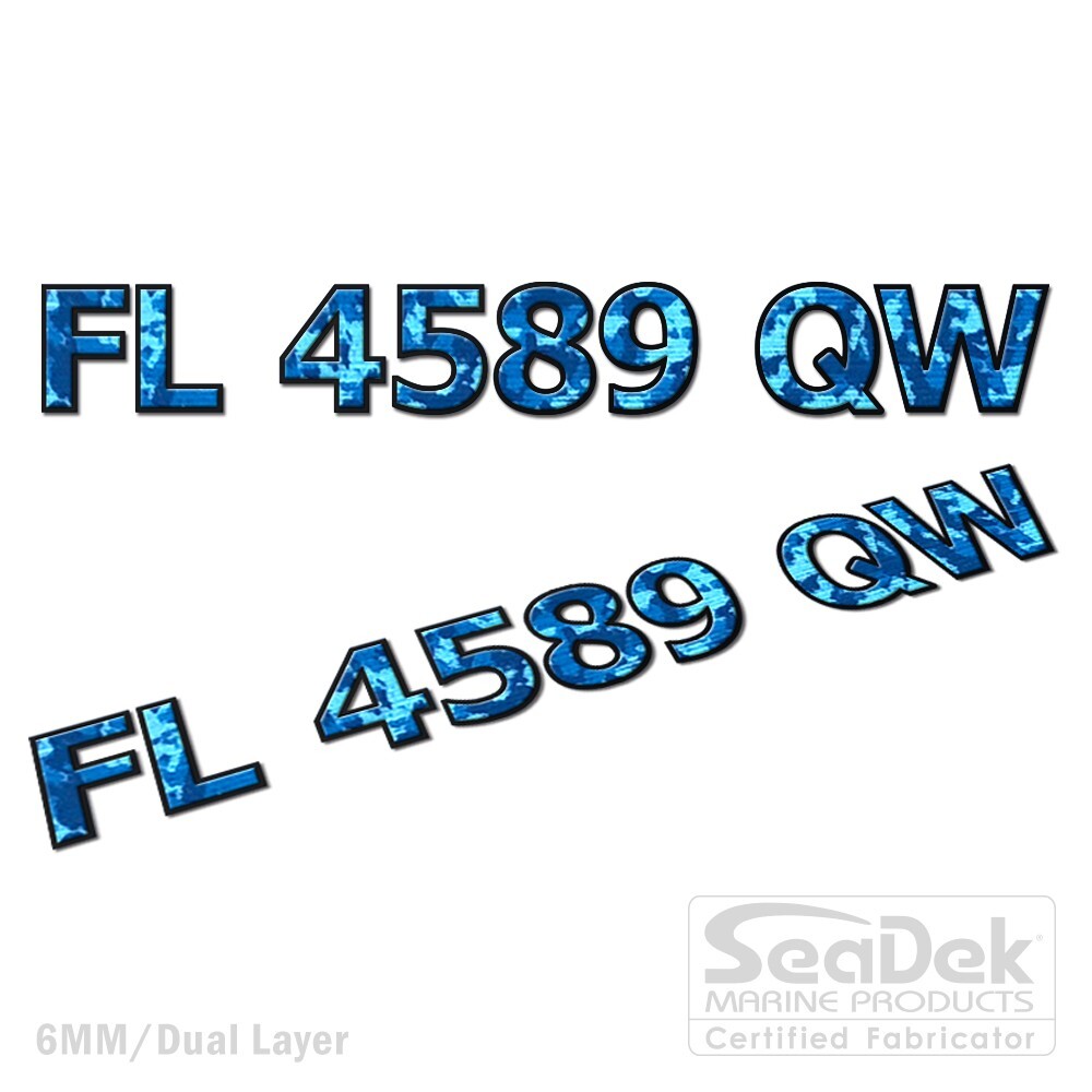 SeaDek Raised 3" Boat Registration Numbers Set | Peel & Stick Install – AQ/B