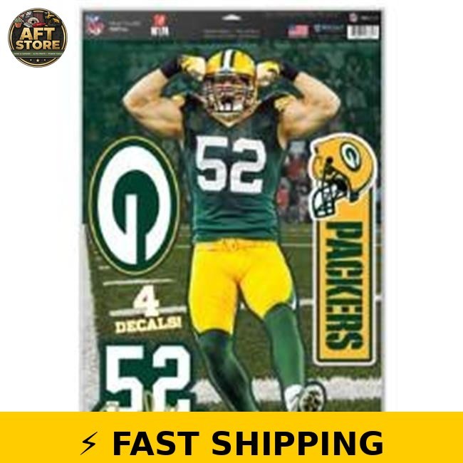 Green Bay Packers Clay Matthews Decal 11×17 Multi Use