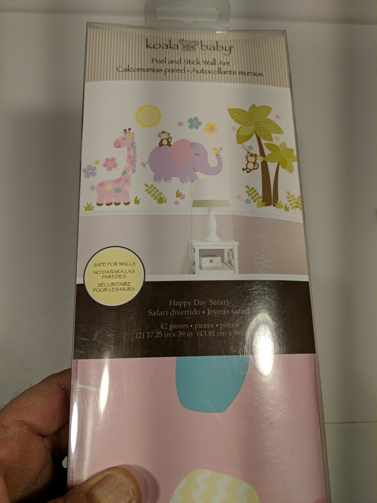 Safari Buddies Wall Art Kit Peel Stick Happy Day Safari 42 pcs Brand New Sealed