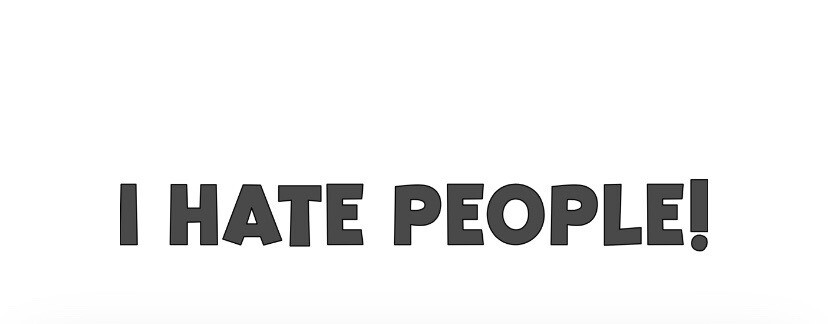 I HATE PEOPLE Vinyl Decal Sticker Car Window Wall Bumper Funny Insult Everyone