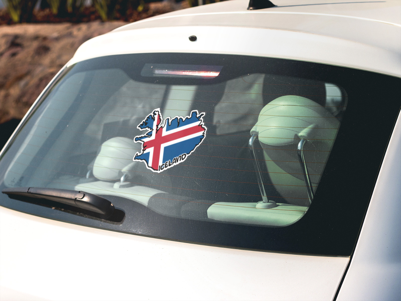 Iceland Map Flag Sticker Decal