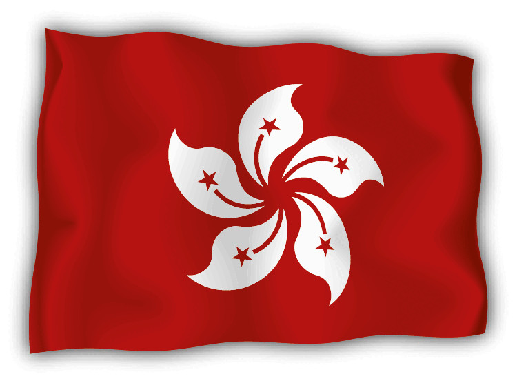 Hong Kong Wave Flag Car Bumper Sticker Decal