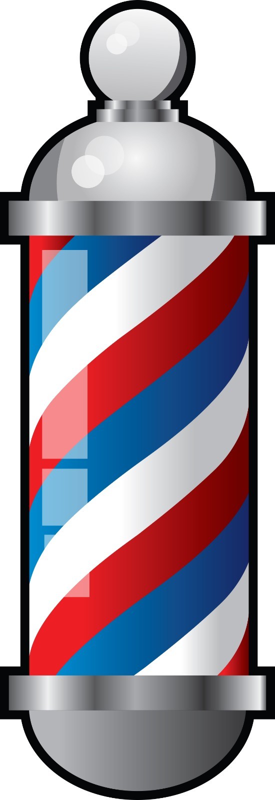 4" Barber Pole Vinyl Decal | Outdoor Laminated Decal | Self Adhesive Sticker