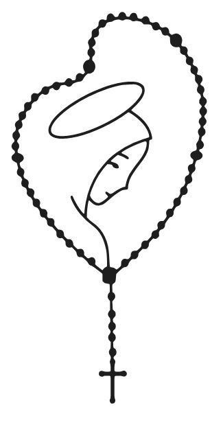 ROSARY STAINT MARY VINYL DECAL STICKER FATIMA VIRGEN RELIGIOUS CHOOSE SIZE/COLOR