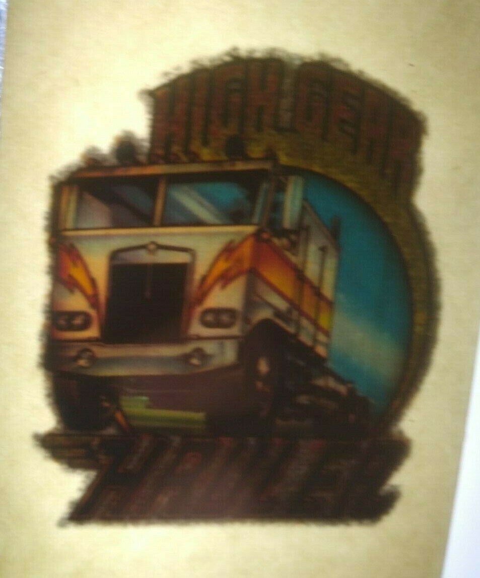 Big Rig Trucks Screamin Gleamin Glitter Iron-On Transfer Decal Donruss 1970s