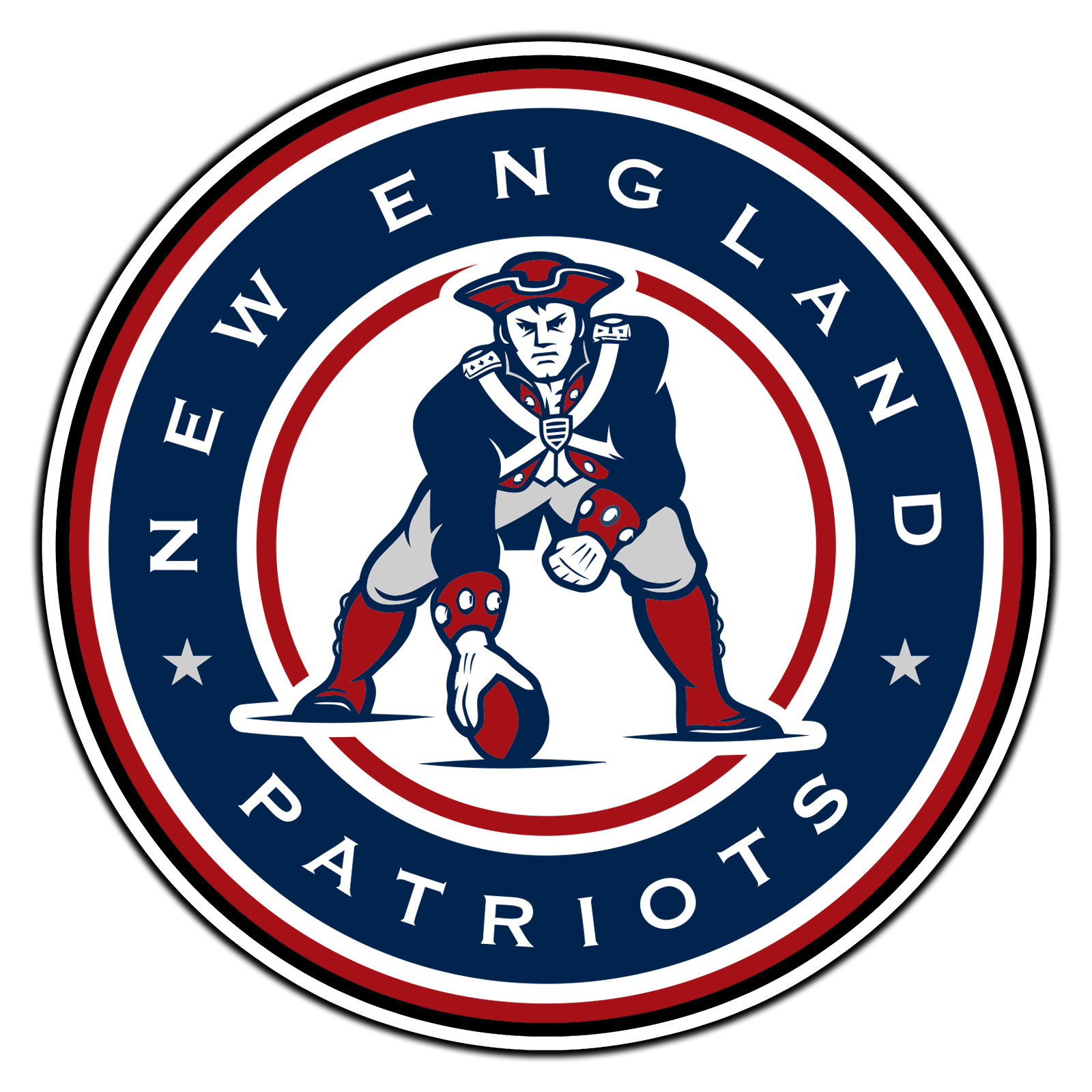 New England Patriots Alt Logo #12 Football Sticker Waterproof Vinyl Decal DieCut