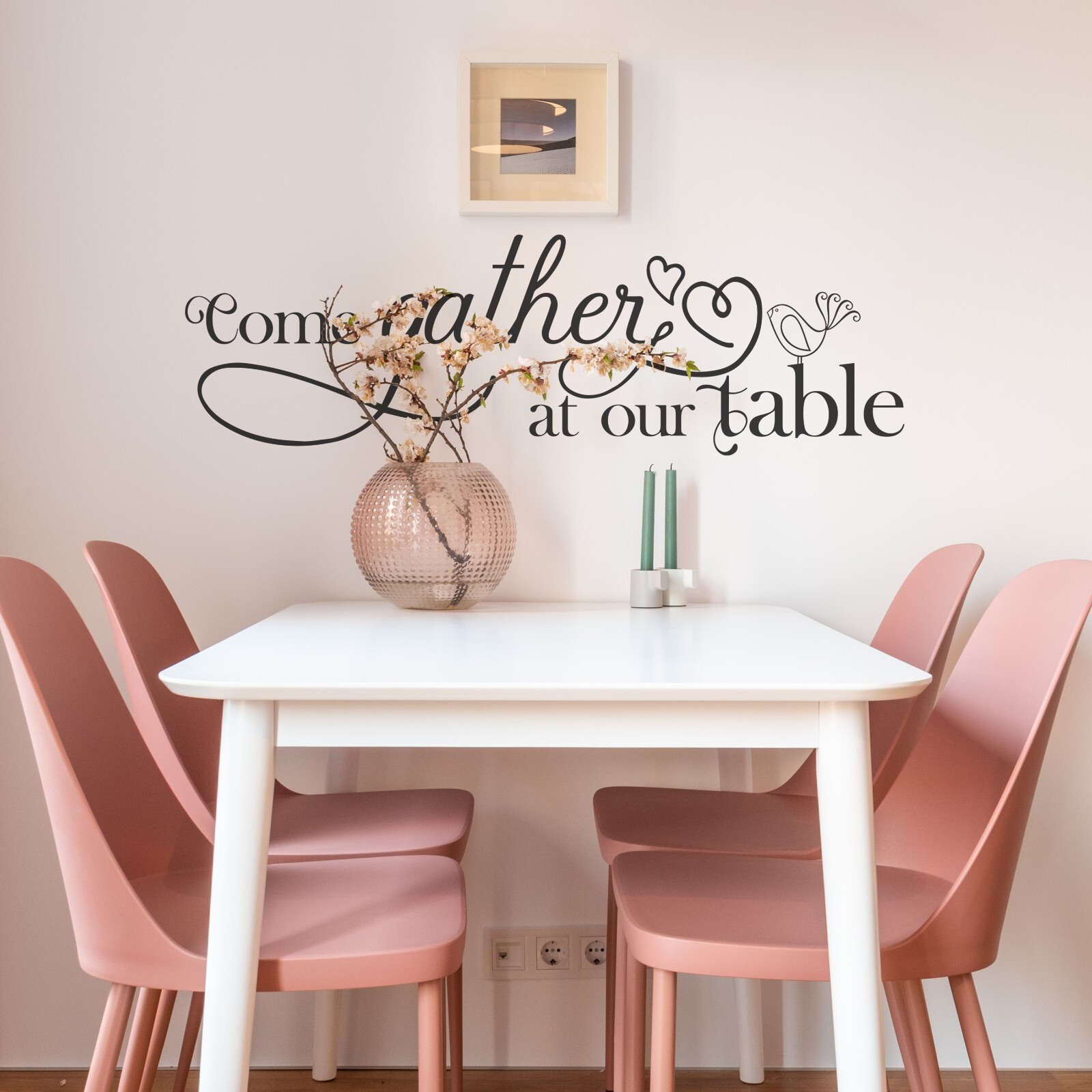 Come Gather at Our Table Wall Decal Sticker Dining Room Decor Family Quote Vinyl
