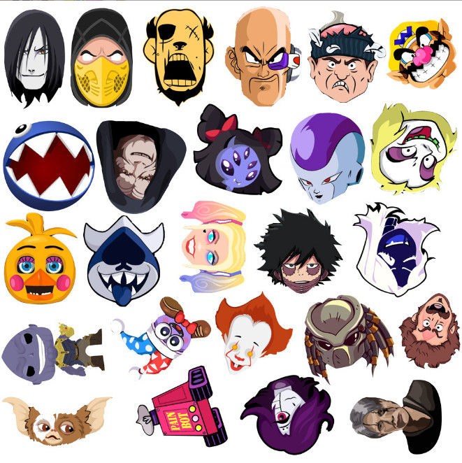 50 Pcs Stickers Villain Anti-Hero Movie Animation Car Luggage Skateboard Vinyl
