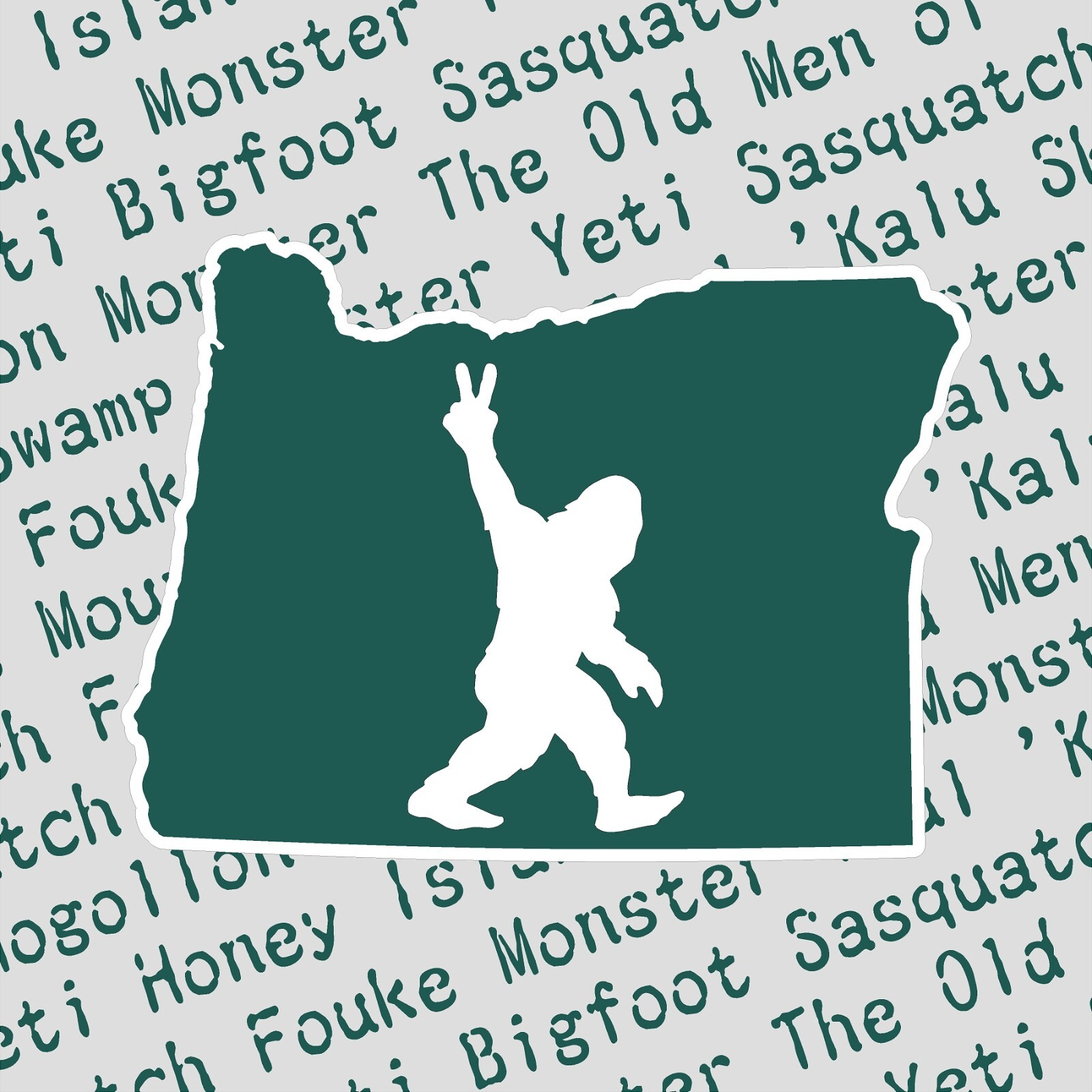 Sasquatch aka Bigfoot or Yeti 7-PACK – High Quality Laminated Stickers Oregon