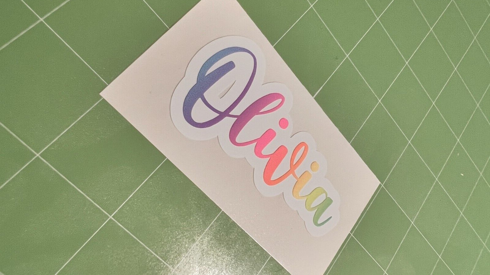 Rainbow Personalized ANY NAME | Custom Design Vinyl Sticker | Waterproof