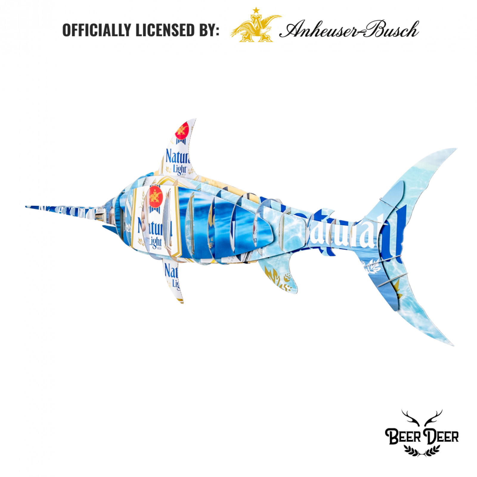 Natural Light Carboard Marlin Mount Multi-Color