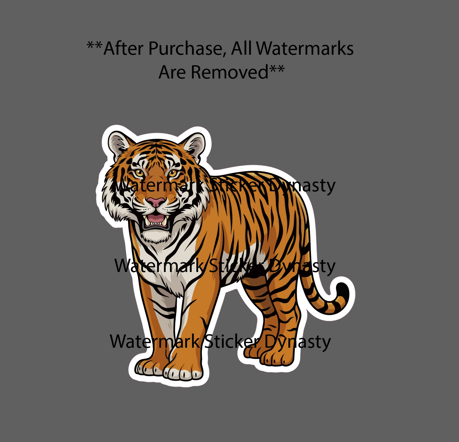Bengal Tiger Sticker Waterproof Decal Animal Big Cat Wild Wildlife Gift NEW