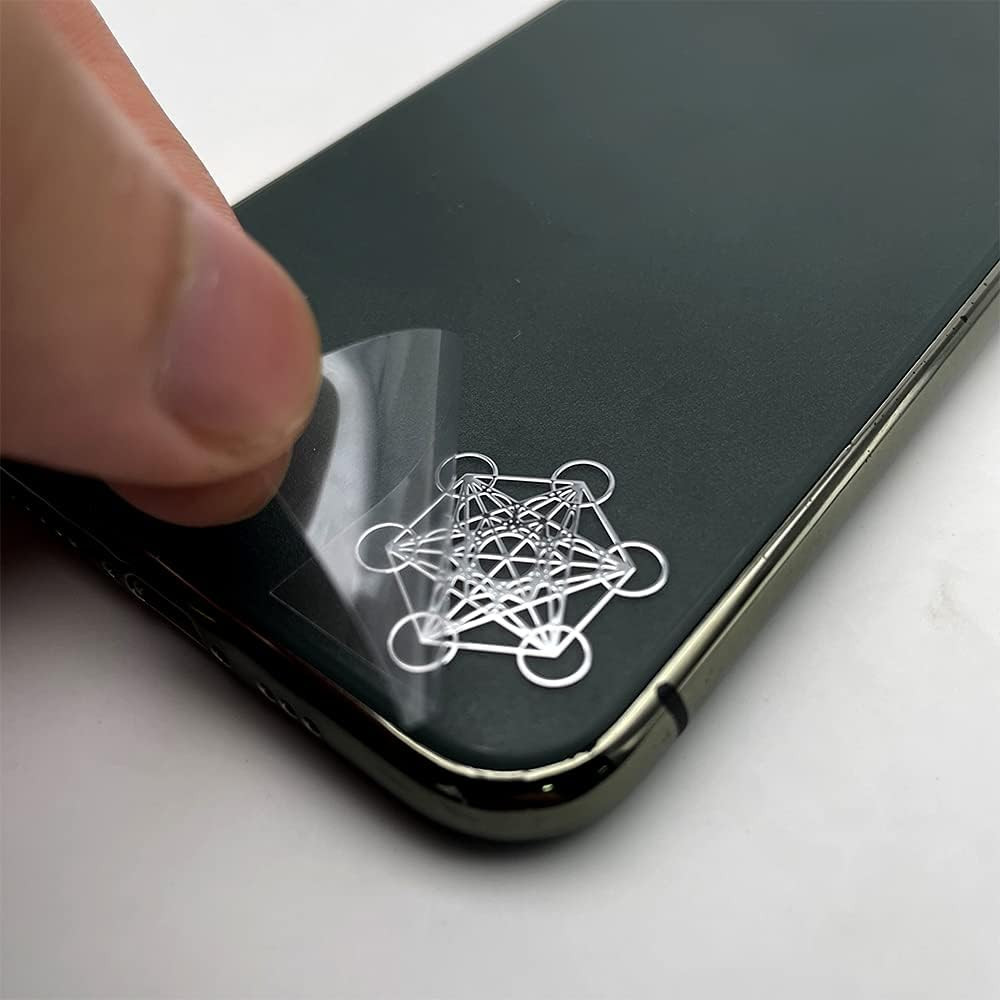 Flower of Life Gold and Chrome Silver Small Metal Sticker for Mobile Phone DIY (
