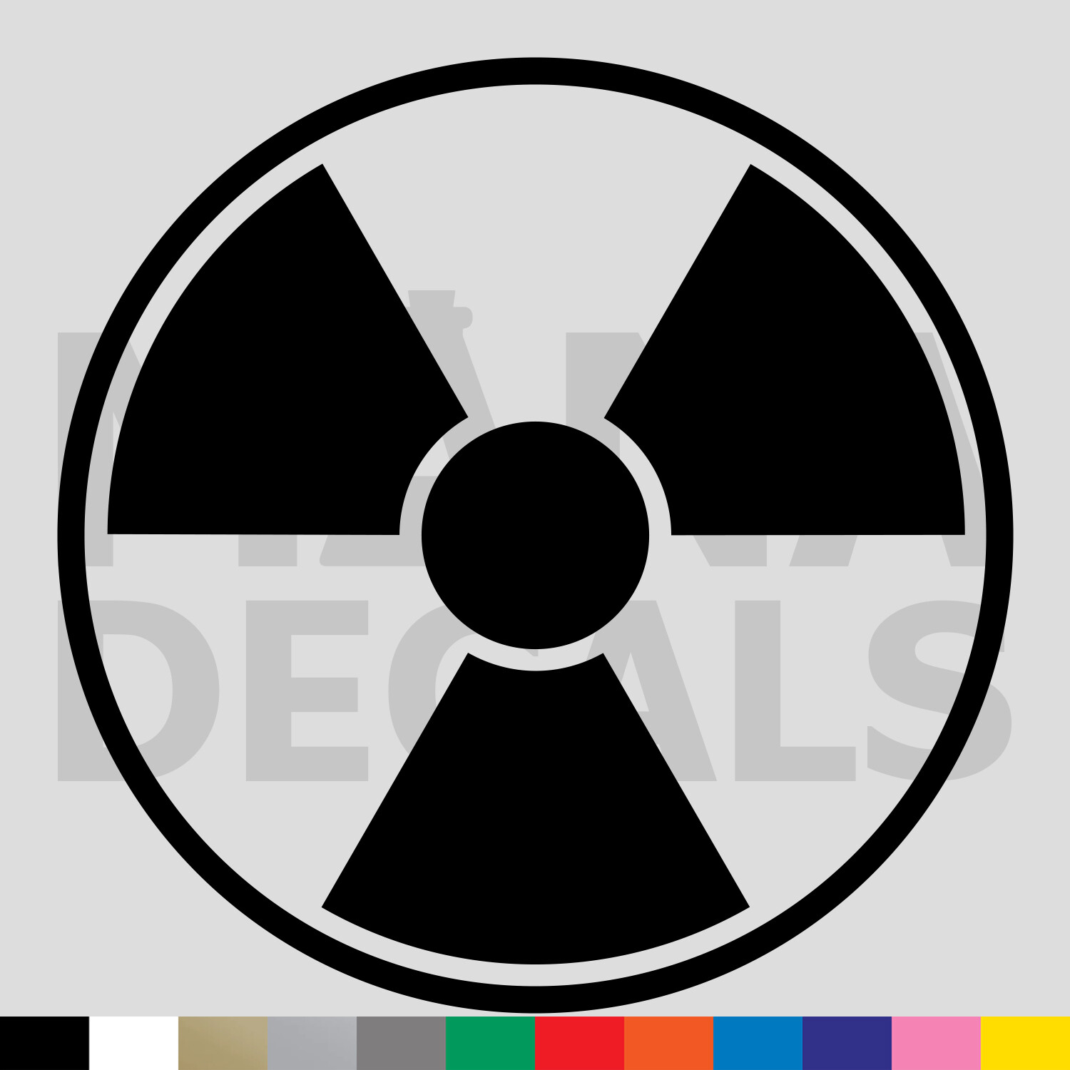 Radioactive Symbol Vinyl Die Cut Decal Sticker – Radiation Danger Warning Sign