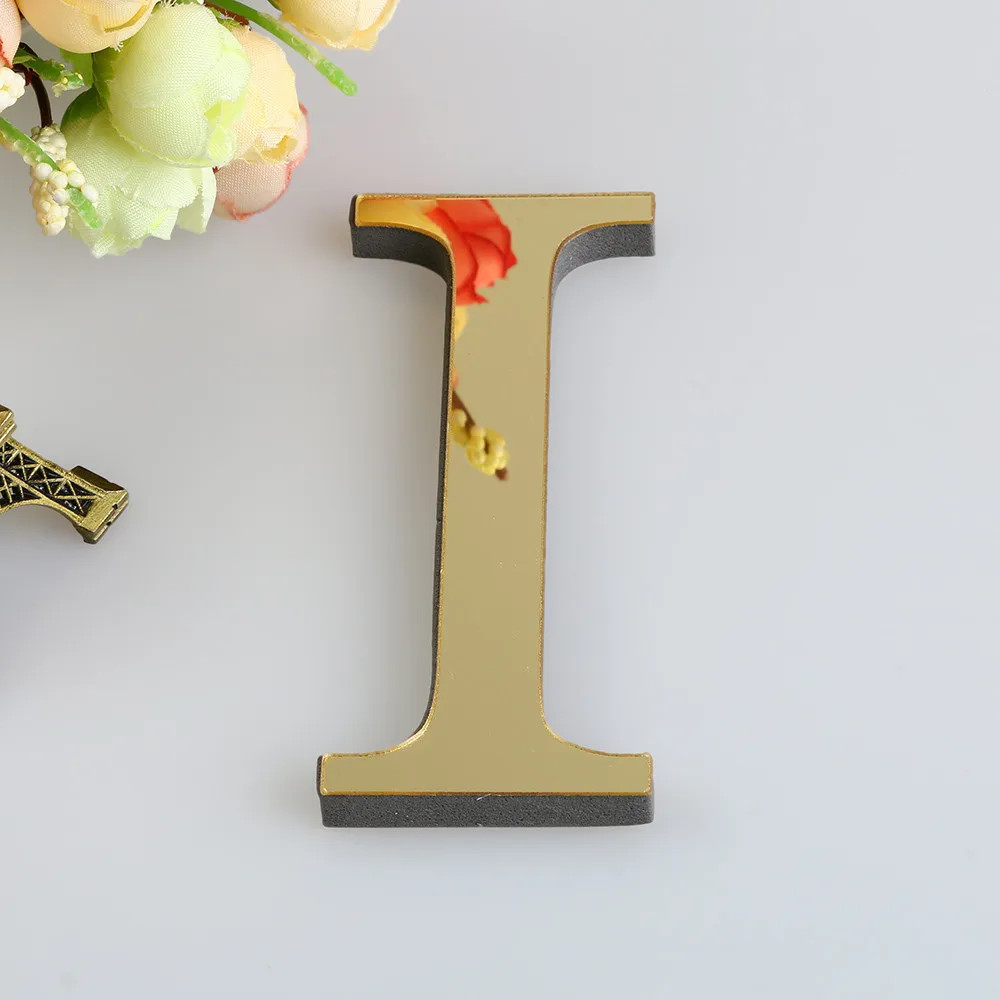10CM 3D Mirror 26 Letters DIY Acrylic Wall Stickers for Logo Name Alphabet Weddi