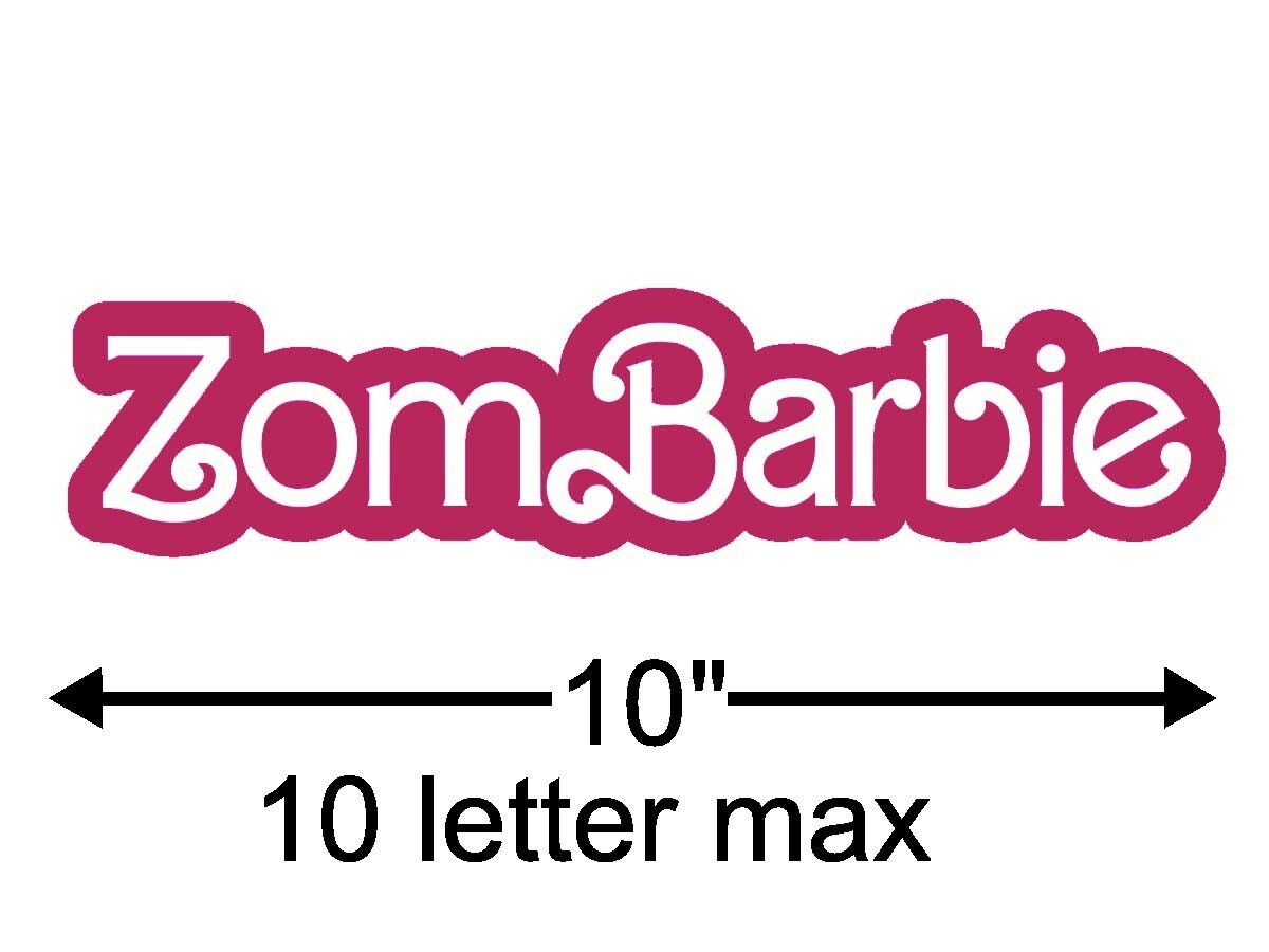Personalized Name Vinyl Decal- Custom Girl Scroll Font Decal- Pink