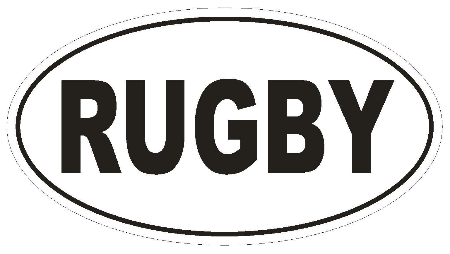 RUGBY Oval Bumper Sticker or Helmet Sticker D527 Laptop Cell Phone Euro Oval